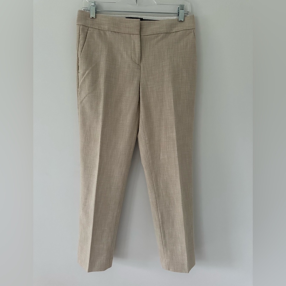 Ann Taylor cream tweed trousers